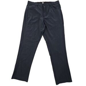 NEW Quicksilver Performance Pants Men's 34x30 Black Stretch Zip Pockets Golf NWT